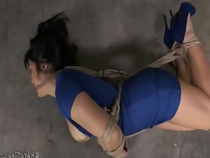 asian,bdsm,drool,hood,suspension